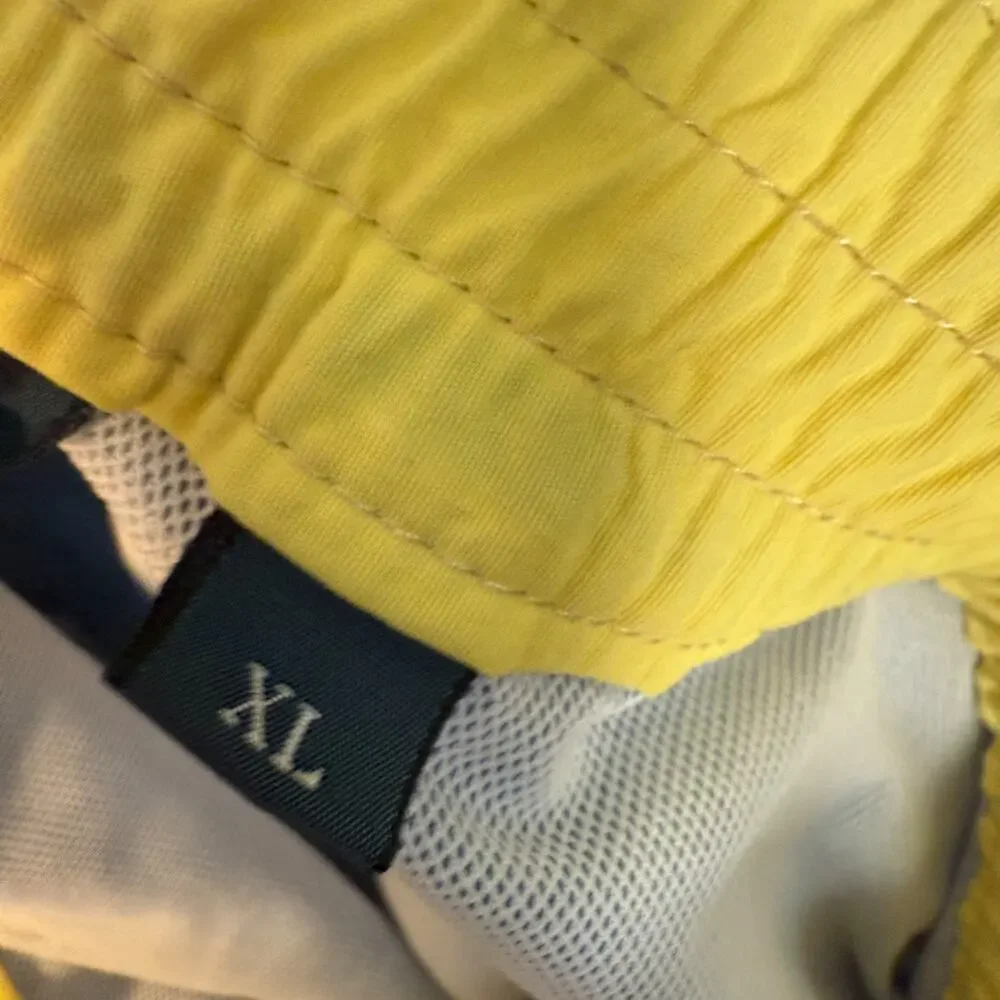 Polo Ralph Lauren‎ Board Shorts Mens XL Blue Yellow Cargo Mesh Lined Swim Trunks
